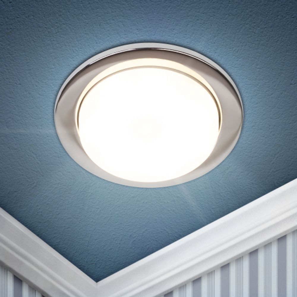 Светильник встраиваемый ЭРА KL70 СН /1 под лампу GX53 хром | Встраиваемые светильники Для ламп GX53