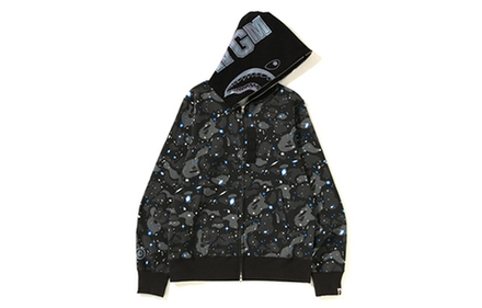 Худи A BATHING APE Space Camo Shark Full Zip Hoodie 19, 1F30-115-004