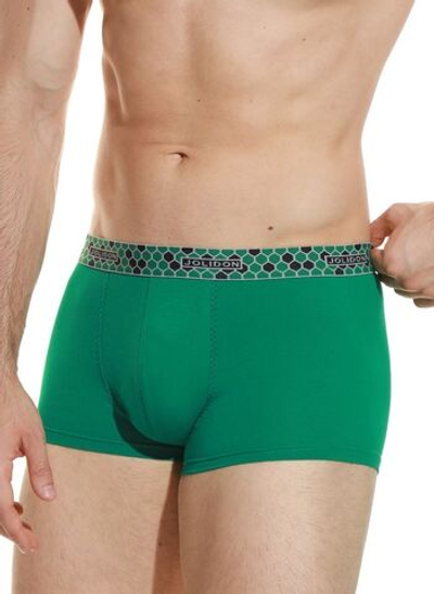 Мужские трусы-боксеры с широкой резинкой с рисунком в виде сот (Размер: L) (Цвет: зеленый)