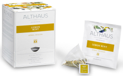 Чайный напиток травяной Althaus Lemon Mint Pyra Pack в пирамидках, 15 шт