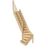 Лестница на второй этаж ЛС-07м/2 Левая с подступенками под покраску