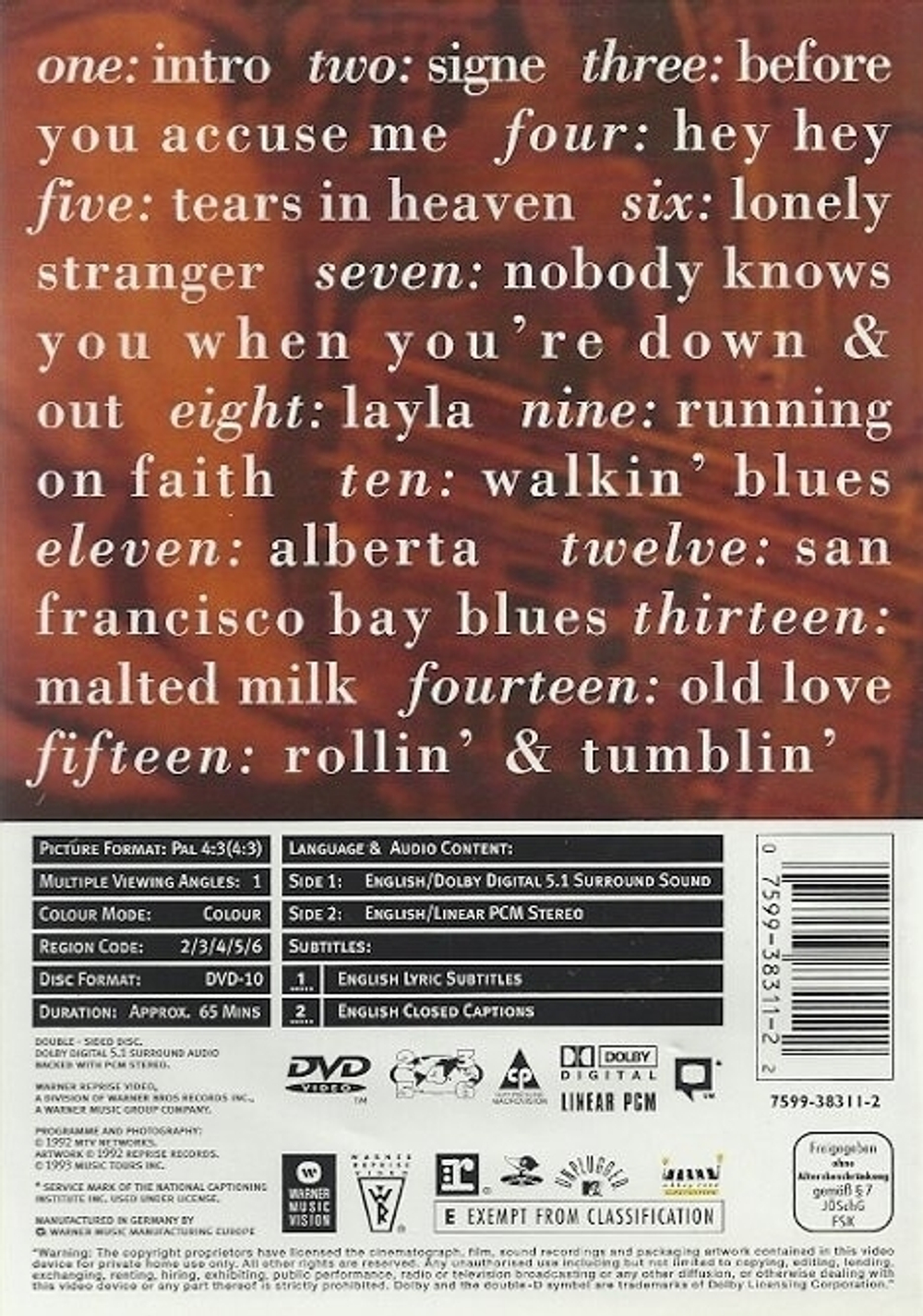 Eric Clapton / Unplugged (DVD)