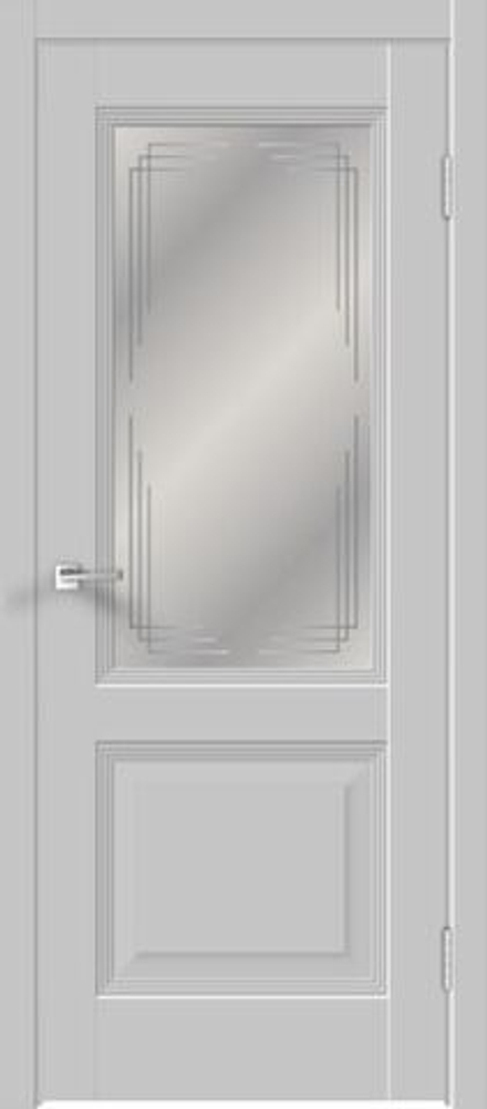 Межкомнатная дверь Velldoris Alto 15 2V PO Грани мателюкс Эмалит серый