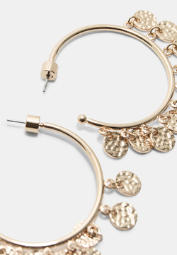 STRADIVARIUS Мини-серьги-кольца из бисера, золотой