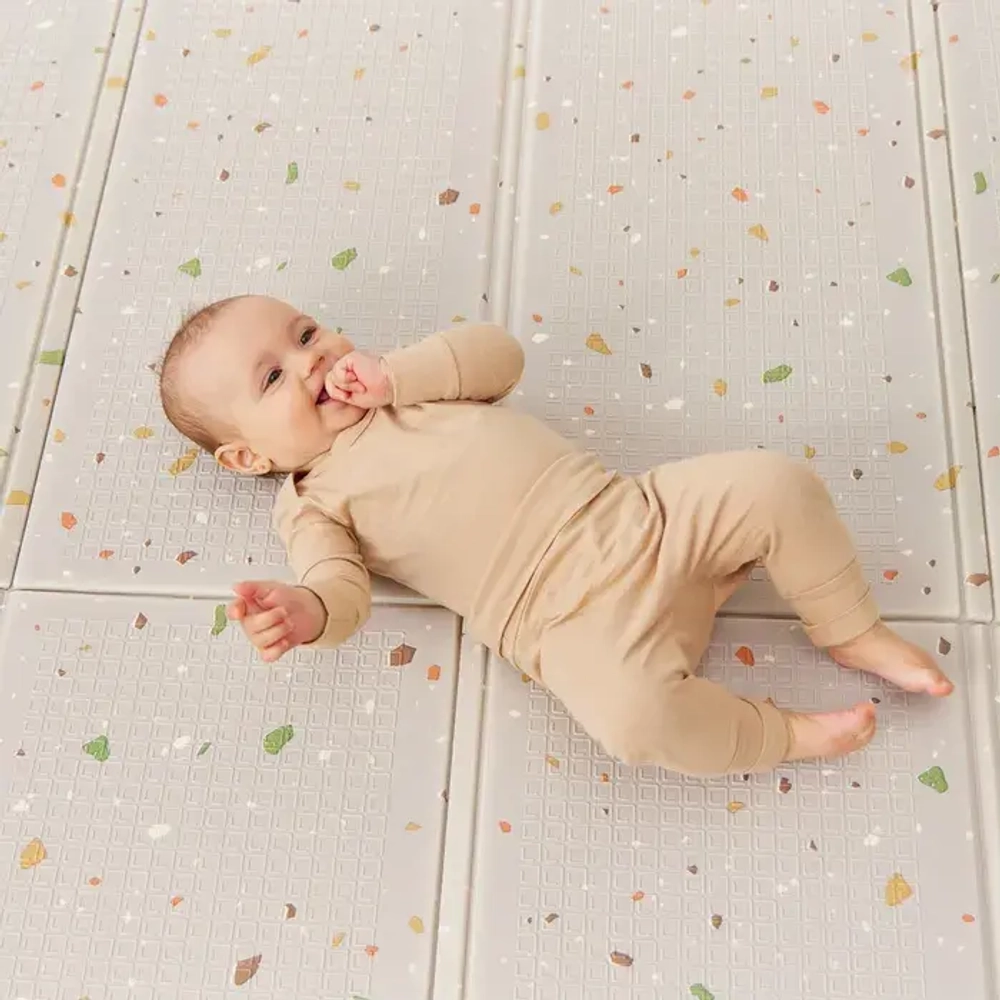 Складной игровой развивающий коврик детский Soft Floor (Софт Флур) Stone