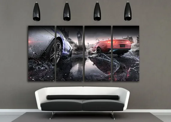 Модульная картина "World of speed"