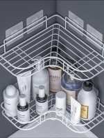 полка в ванную без сверления угловая