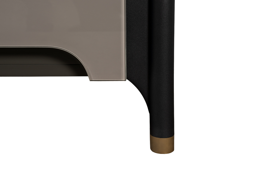 Тумбочка с двумя ящиками 60x50x51см Garda Decor Grimaldi серая