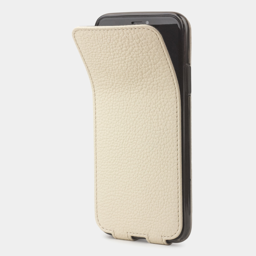 Чехол для iPhone X/XS из натуральной кожи теленка, молочного цвета