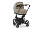 Коляска 2 в 1 Cybex Priam IV Cozy Beige, шасси Matt Black