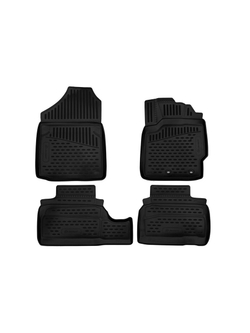 Коврики в салон для TOYOTA Vitz (130), 2010-2016, седан, правый руль, 4 шт. (полиуретан) ELEMENT3D48138210K
