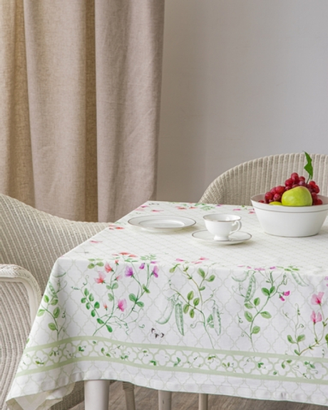 Скатерть прямоугольная 168х250см Mix&Match Home Душистый горошек
