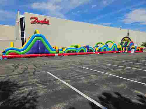 Коммерческая надувная полоса препятствий «Лазурная волна», 18×3×3 м