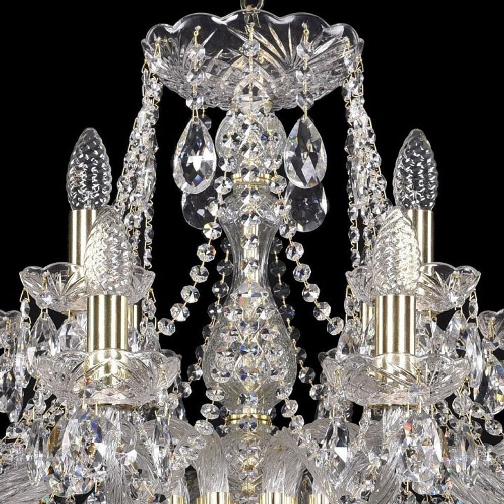 Подвесная люстра Bohemia Ivele Crystal 1413 1413/12+6/300/G