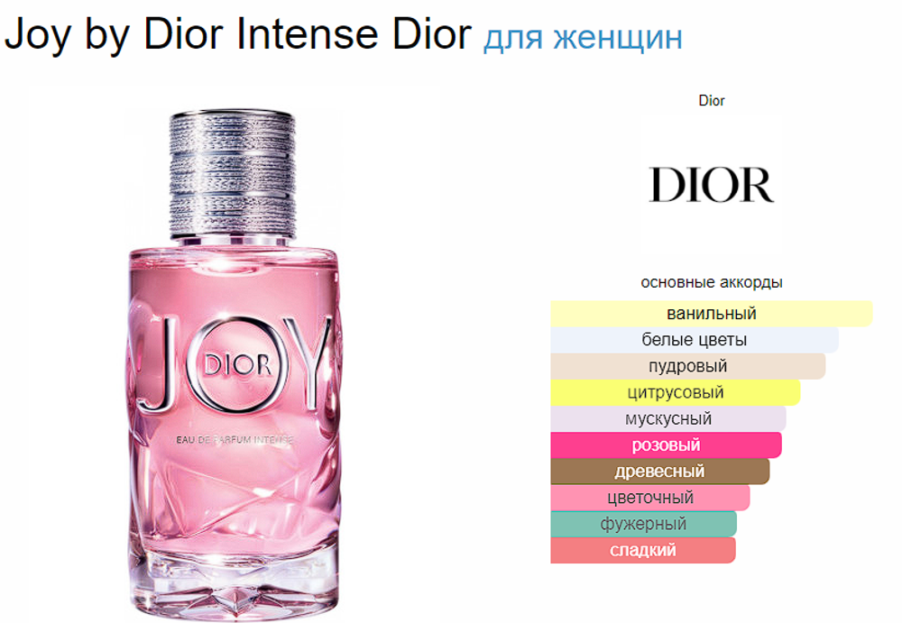Christian Dior Joy Eau De Parfum Intense 90ml (duty free парфюмерия)