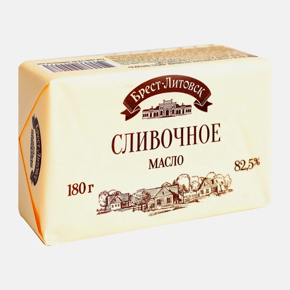 Масло сладко-сливочное Брест-Литовск 82.5% 180г