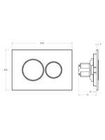 Пневматическая кнопка смыва Cezares PN1-BTN-GM