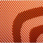 Кресло оператора OfficeSpace SP-M96, ткань, спинка сетка оранж/сиденье TW черная, механизм качания