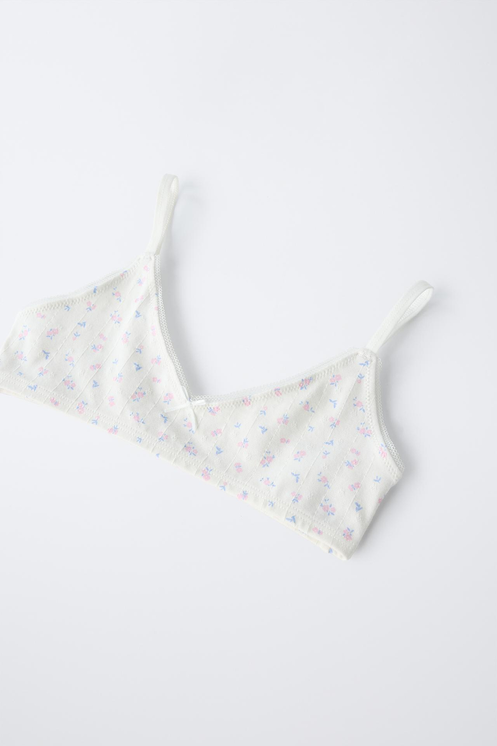 ZARA НАБОР ИЗ 3 ТОПОВ С РЕЛЬЕФНЫМ УЗОРОМ «ЦВЕТЫ», РАЗНОЦВЕТНЫЙ