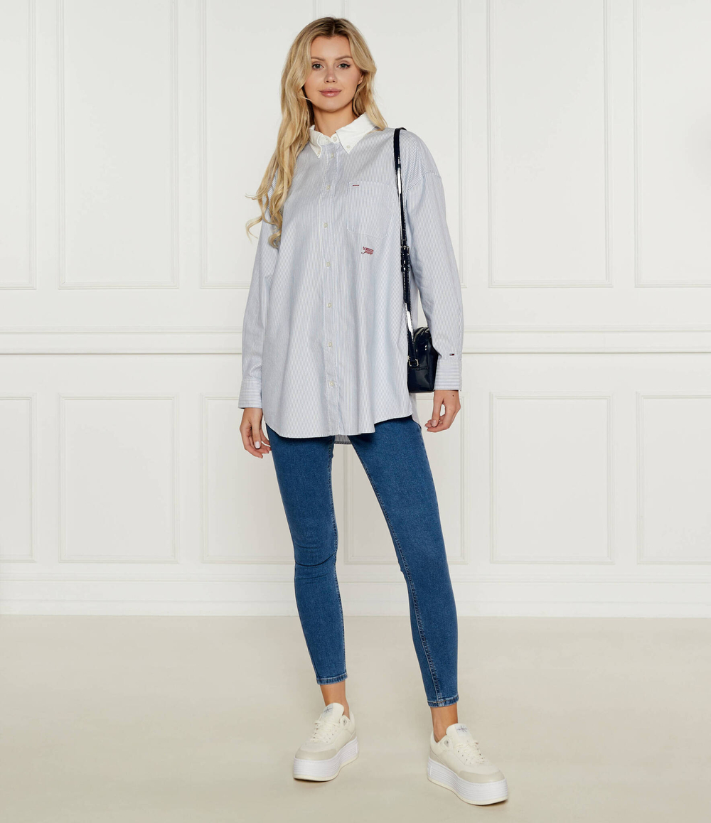 Рубашка Tommy Jeans - голубой(DW0DW20209)