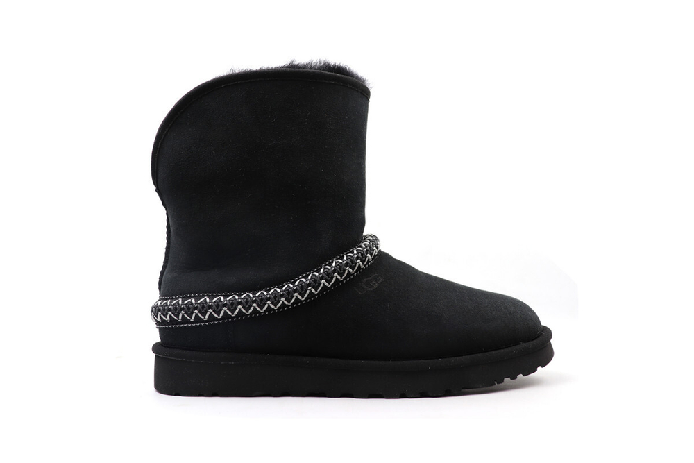 UGG Classic Short Cresent Black
