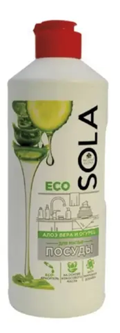 Средство для мытья посуды SOLA Алоэ вера и огурец 500мл