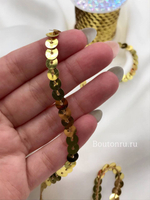 Лента декоративная золотые пайетки ~4,5 метра