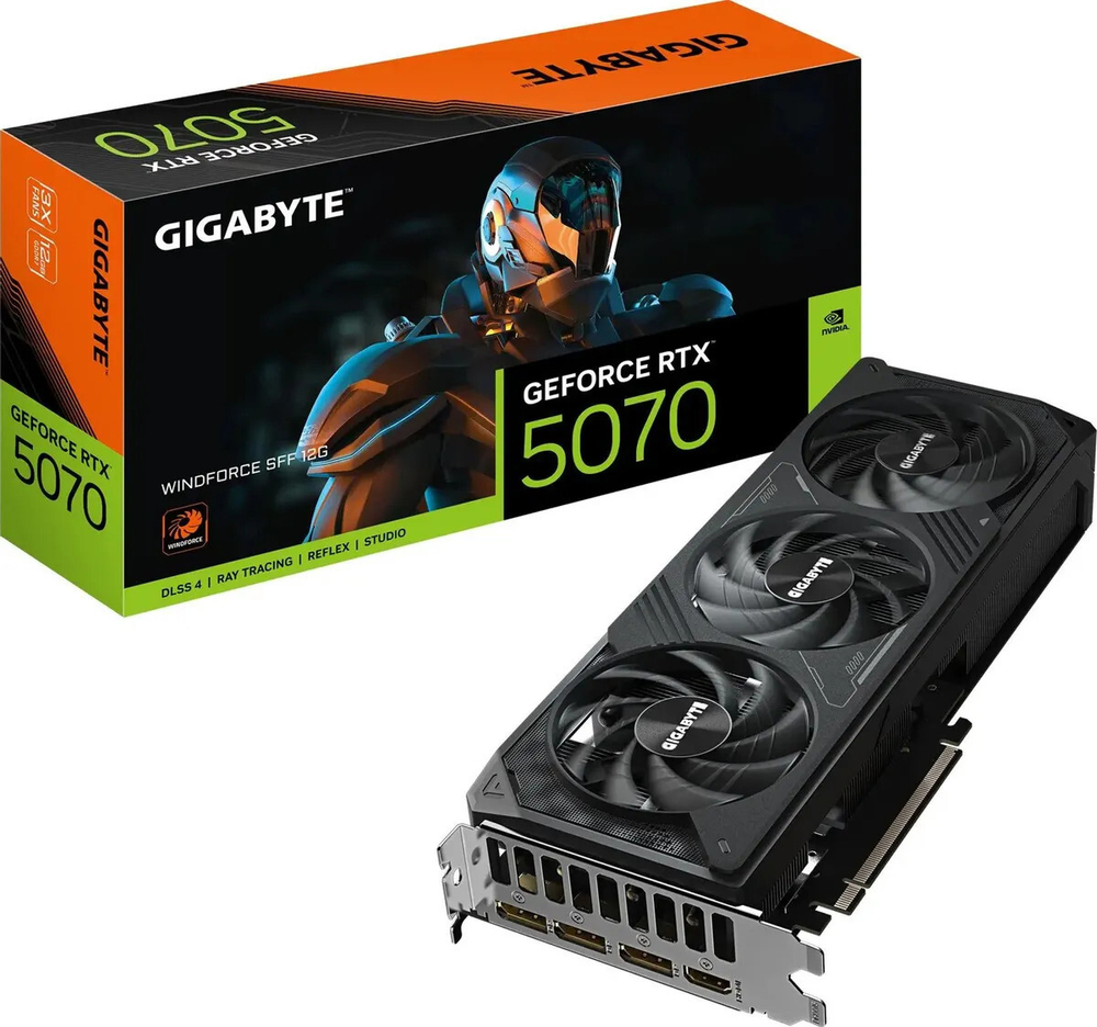 Видеокарта PCI-E GIGABYTE GeForce RTX 5070 WINDFORCE (GV-N5070WF3-12GD)