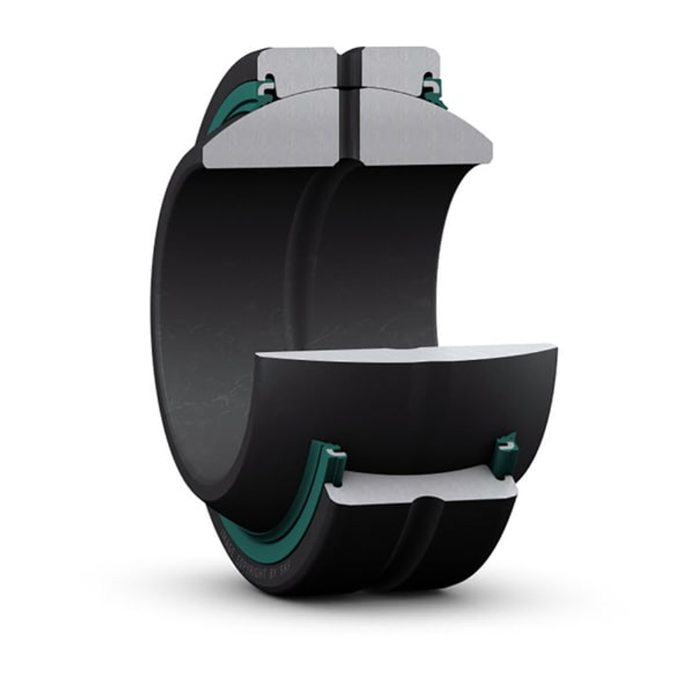 Радиальный сферический подшипник скольжения, требует техобслуживания, с уплотнениями, метрические размеры GEH 50 ES-2LS