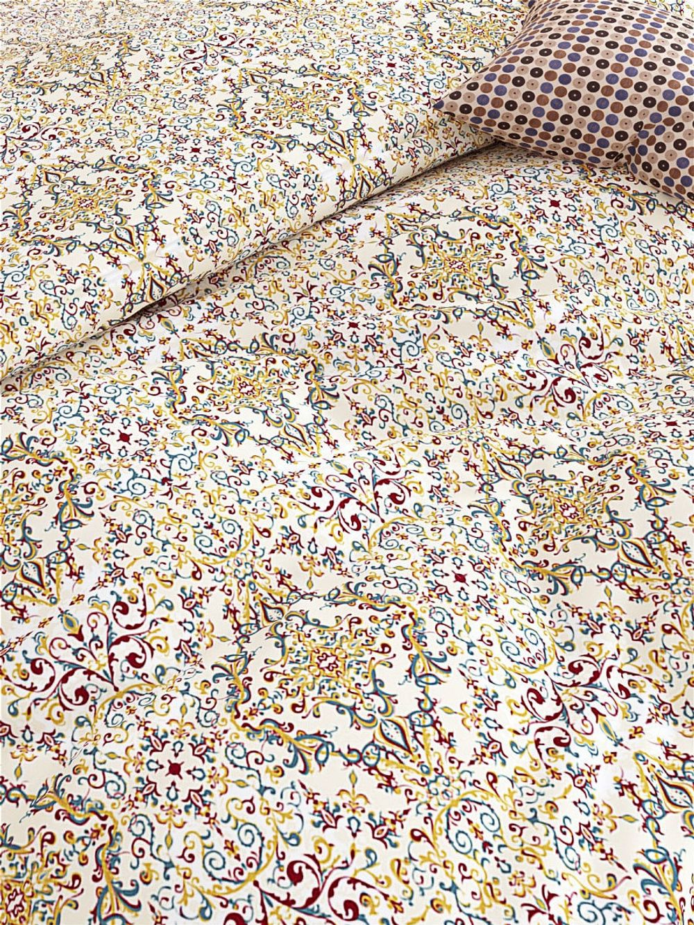 Постельное белье Сказка "Узорная графика" евро Наволочка 50х70 см 2 шт Простынь на резинке 180х200 см Пододеяльник 200х215 см, перкаль