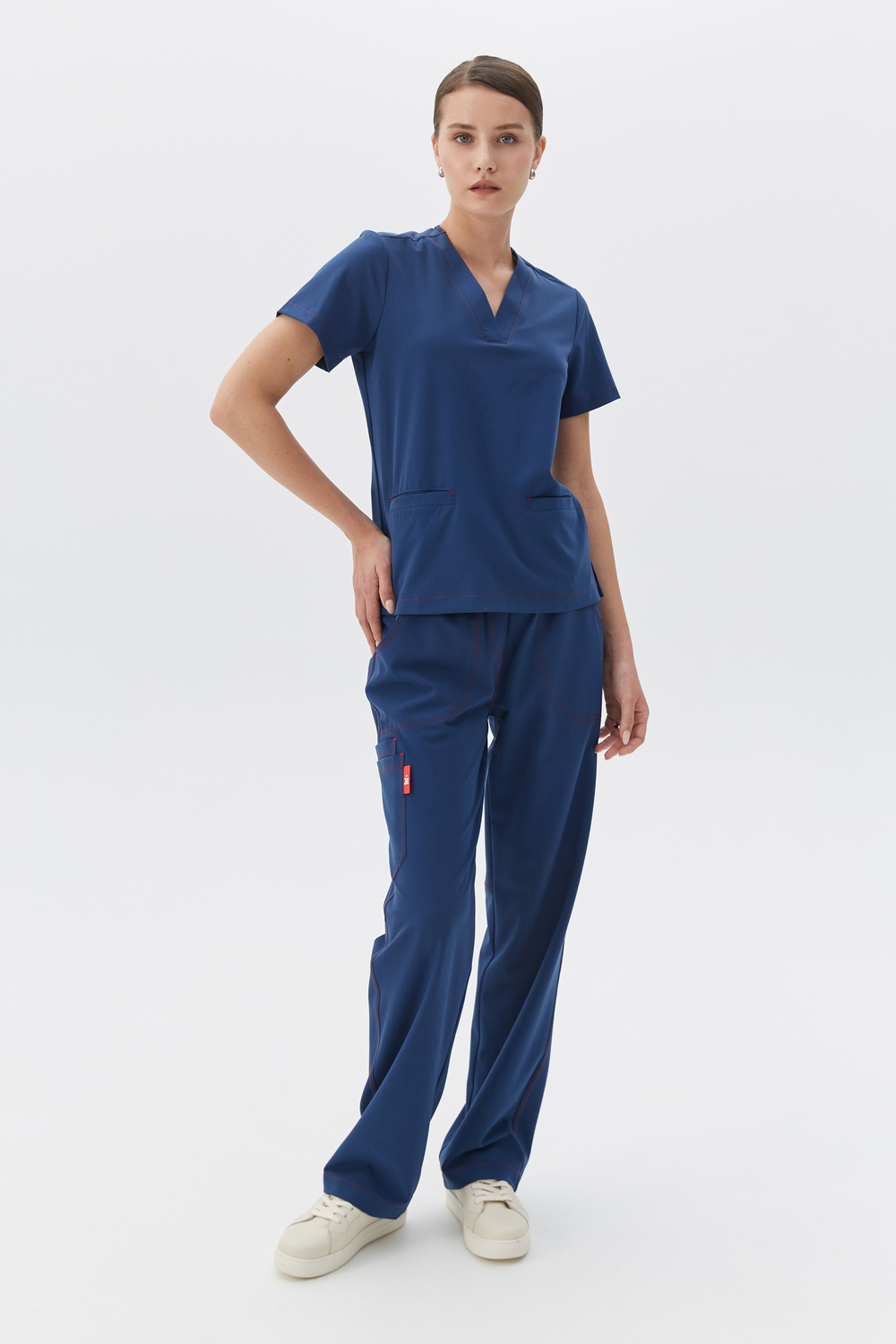 Топ медицинский женский Лаконико, индиго