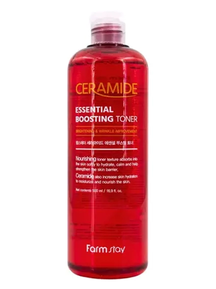FARMSTAY - ТОНЕР ДЛЯ ЛИЦА УКРЕПЛЯЮЩИЙ С КЕРАМИДАМИ CERAMIDE ESSENTIAL BOOSTING TONER, 500 ML