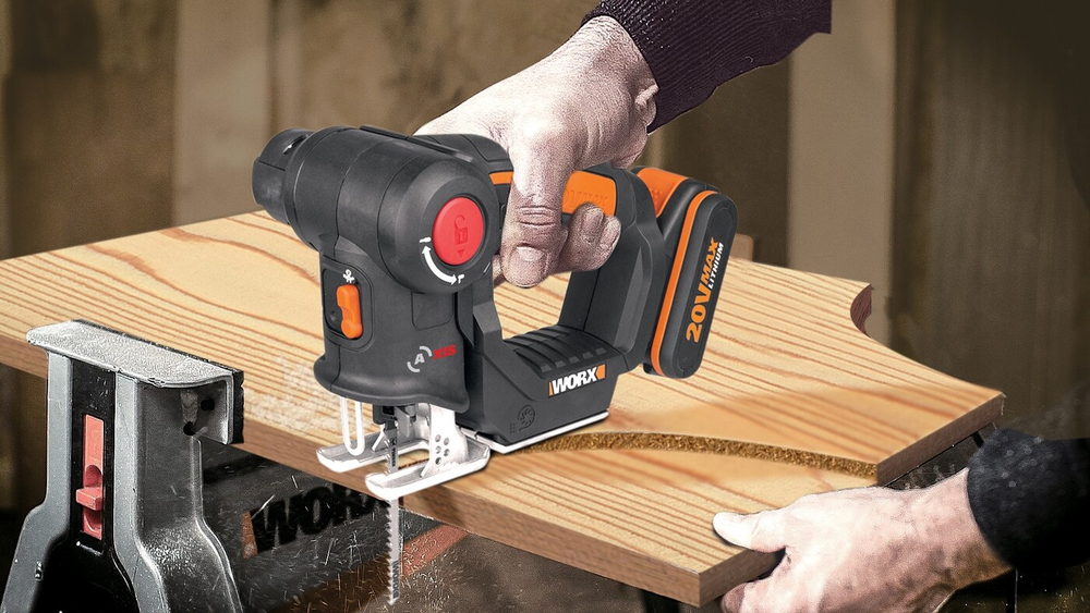 Лобзик-сабельная пила аккумуляторный WORX WX550 Axis