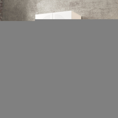 Шкаф Агератум МДФ двухсекционный в белой эмали - Белый Фасадный 0101  80*50*240