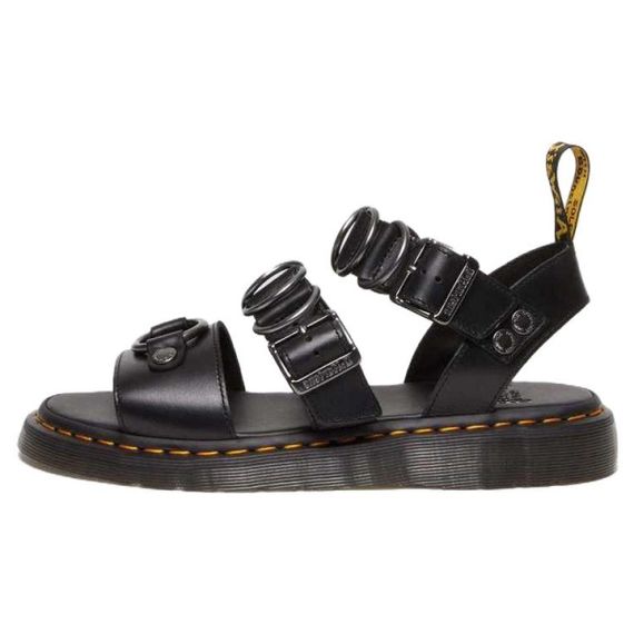 Drmartens Leather Slide 'Black'