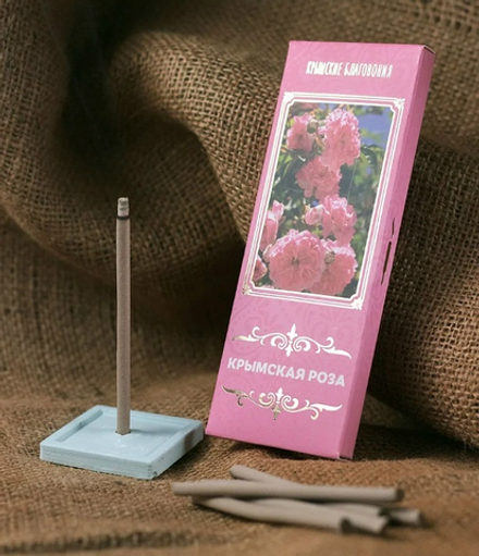 Натуральные благовония КРЫМСКАЯ РОЗА, 1уп, ТМ КРЫМСКИЕ БЛАГОВОНИЯ