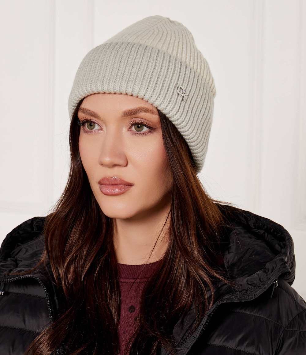 Хлопковая шапка Calvin Klein - экрю(K60K612598)