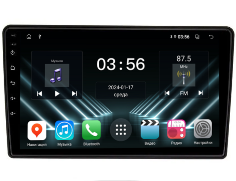 Магнитола для Renault Duster 1 2015-2020 (ШГУ овальное, рамка-накладка) - FarCar DX1220M монитор 9" IPS на Android 13, 4+64Гб, CarPlay