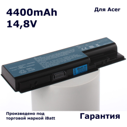 Аккумулятор iBatt 4400mAh, для Aspire 5925G 5930G-844G32BN 7720Z-1A2G167720ZG-2A2G257738G-904G100Bi 8920G-6A4G32BN 8935G-654G328942G-434G50Mi