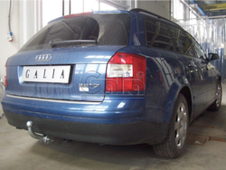 Фаркоп оцинкованный Galia A036A для Audi A4 2000-2007, VW Passat 1996-2005(паспорт и сертификат в комплекте)(без электрики)