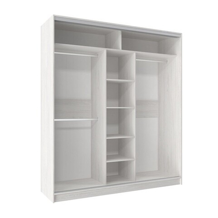 Шкаф-купе трехдверный с зеркалом 1800 Домашний Ясень Анкор светлый