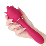 Розовый вибромассажер Rose Pro 6 - 21,4 см. (Цвет: розовый)