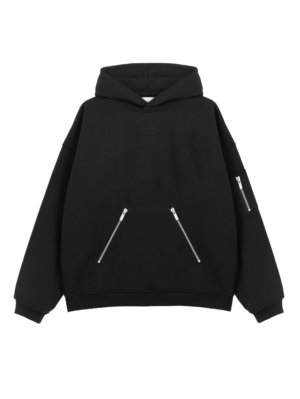 Черный худи System 108