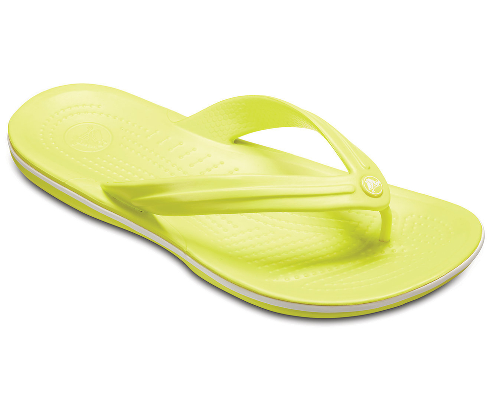Шлепанцы Crocs Crocband Flip Tennis Ball Green/White