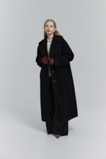 Шуба однобортная макси