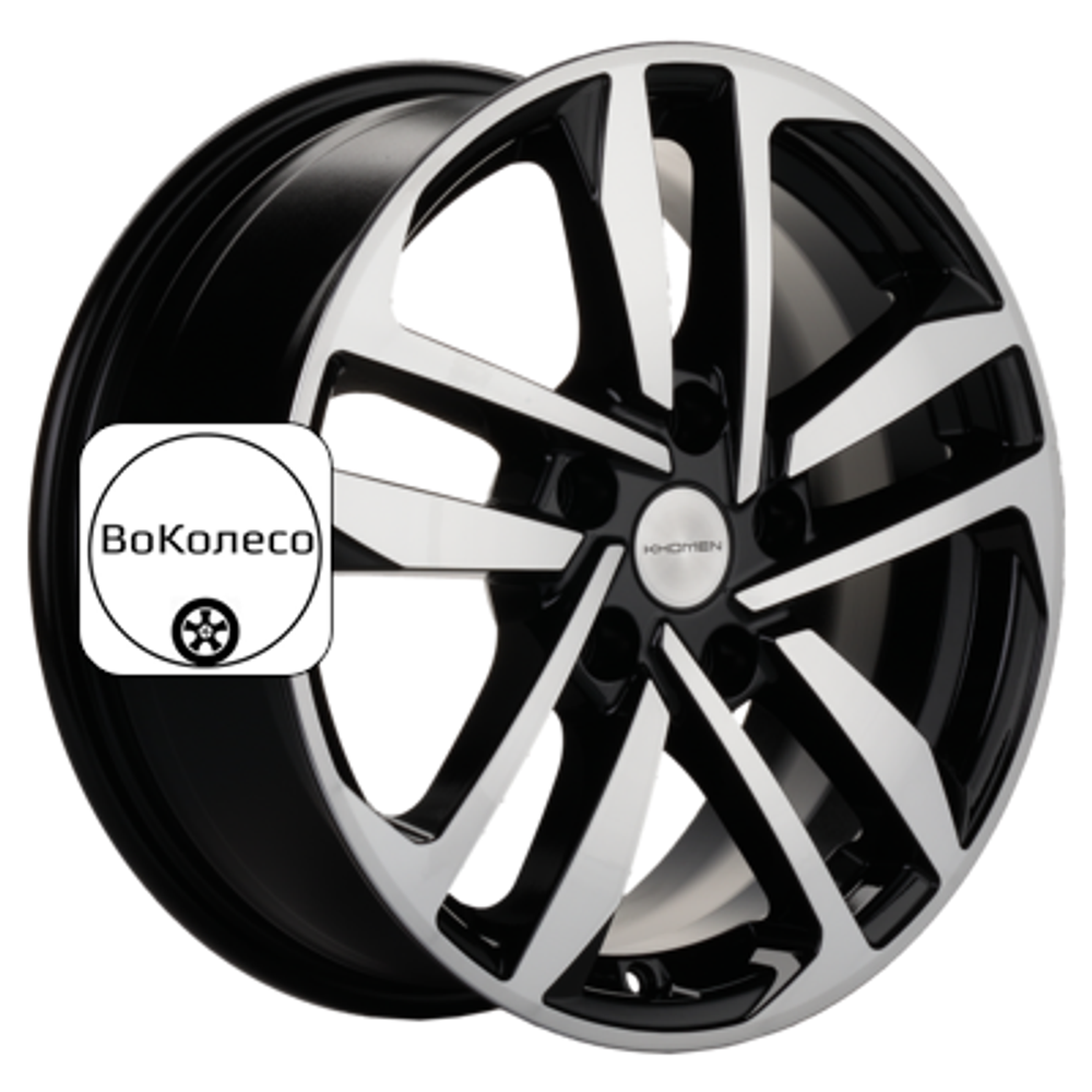 6,5x16/5x114,3 ET47 D66,1 KHW1612 (Fluence/Juke) Black-FP Khomen Wheels