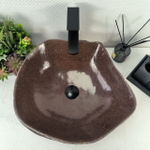 Раковина из речного камня RS-65080 47*42*15 0861