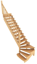 Лестница на второй этаж К-001м/8 Левая