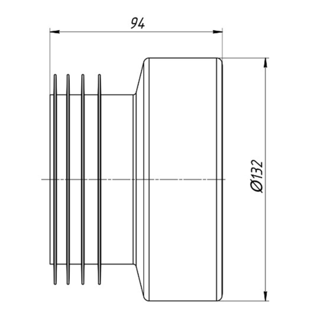 АНИ Пласт Манжета для унитаза прямая d=110мм. W0210