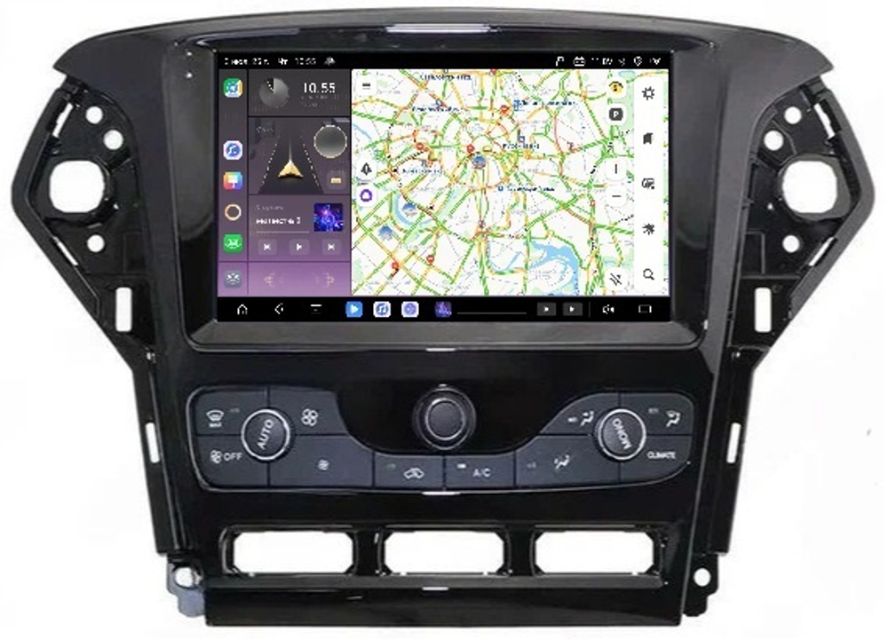 Магнитола для Ford Mondeo 4 2010-2014 - Carmedia SF-9281-2 QLed, Android 13, TS20, CarPlay, SIM-слот